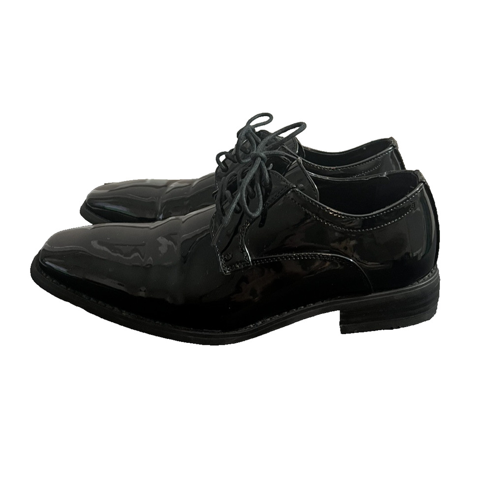 Faranz Patent Men's PU Leather Dress Shoes Square Toe Loafer Size 7.5 F4692
